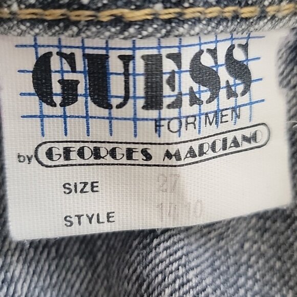 GUESS | GEORGES MARCIANO 80s RARE High Rise Snap Closure Patch Pocket Taper Jean - Picture 4 of 15